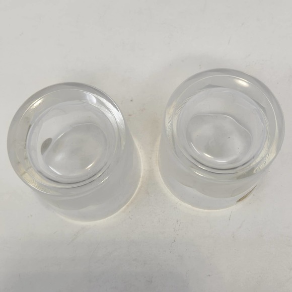 JG Durand Cristal Lowball Tumblers Frosted Petal Base Barware Vintage Crystal - Picture 4 of 4